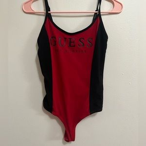 Guess, size xs, red and black bodysuit, worn once